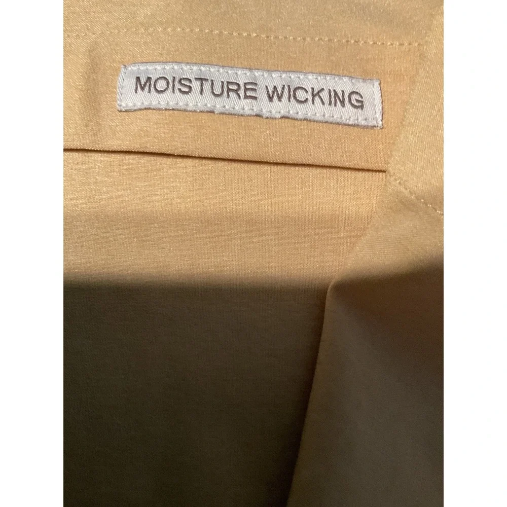 North End Mens Performance Long Sleeve Shirt‎ Stone Tan 87045 Moisture Wicking L